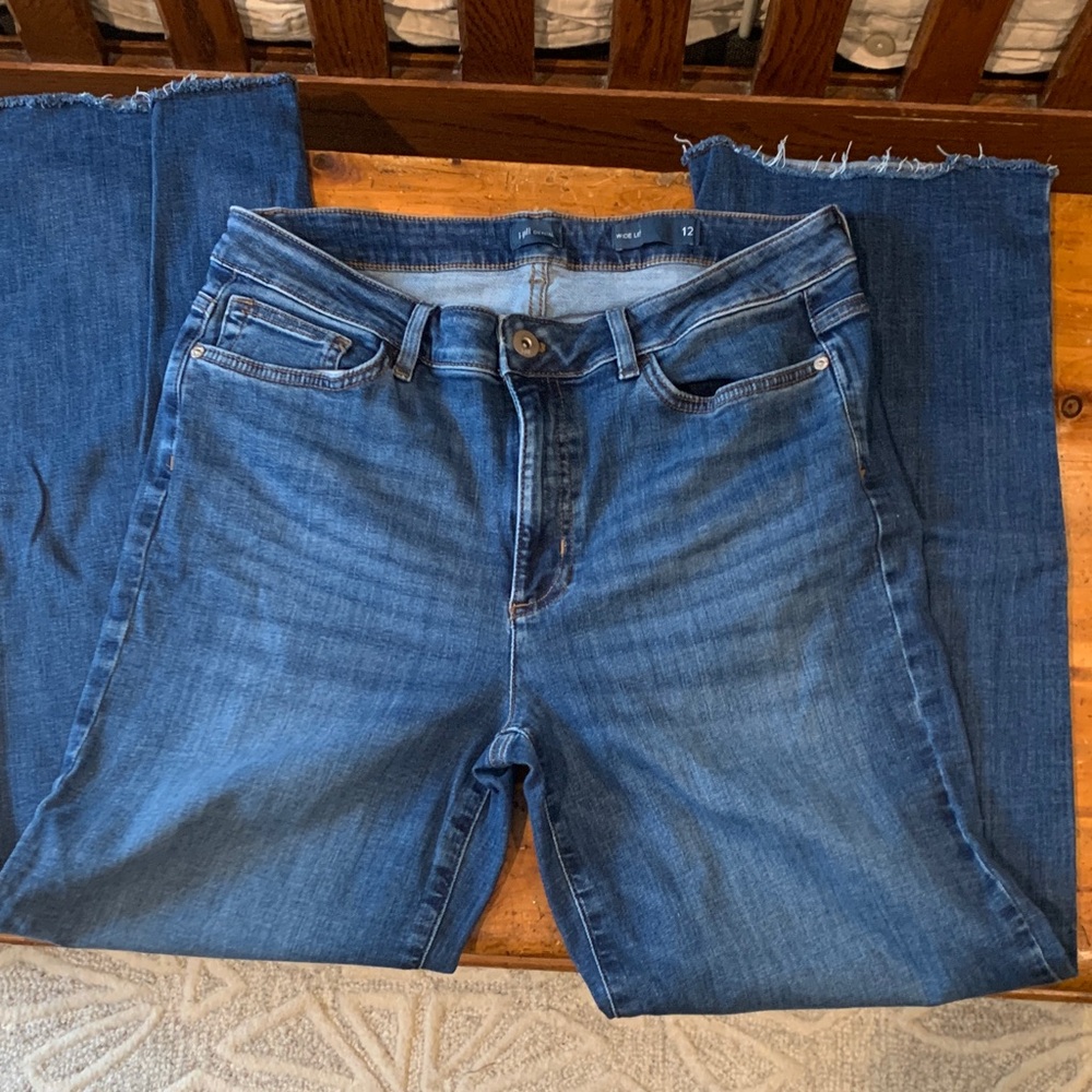 J. Jill Women's wide Leg Jeans - Deep Blue